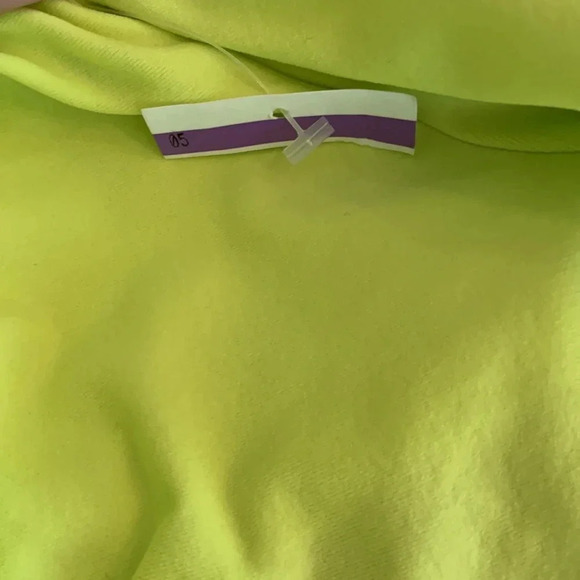 Helmut Lang Long Sleeve Ruched Mini Dress Bright Yellow Size XS/S NWT - Picture 11 of 13